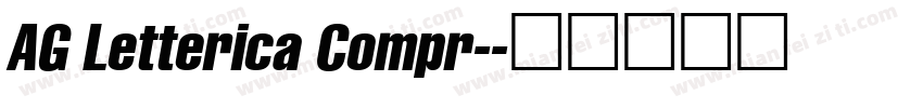 AG Letterica Compr-字体转换